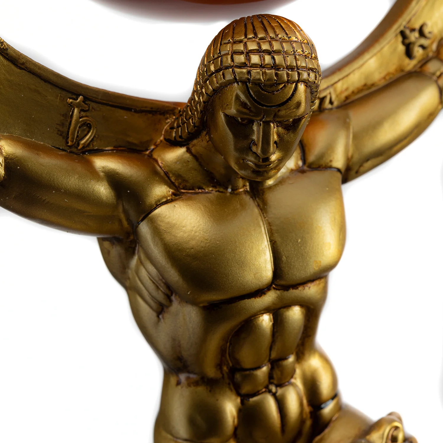 Atlas Bronze World Globe Whiskey Decanter Set - 15" Tall - With 2 World Glasses - For Whiskey, Scotch, Bourbon, Cognac and Brandy - 1000ml - By The Wine Savant - Atlas Decanter Whiskey - Image 4