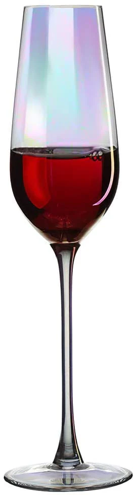 The Wine Savant Iridescent Glasses - Crystal Luster Radiance Set of 4 - Rainbow Colored Stemware Glassware, Durable Pearl Color Champagne Glasses, An Ethereal Shine (Tall Flutes) - Image 5