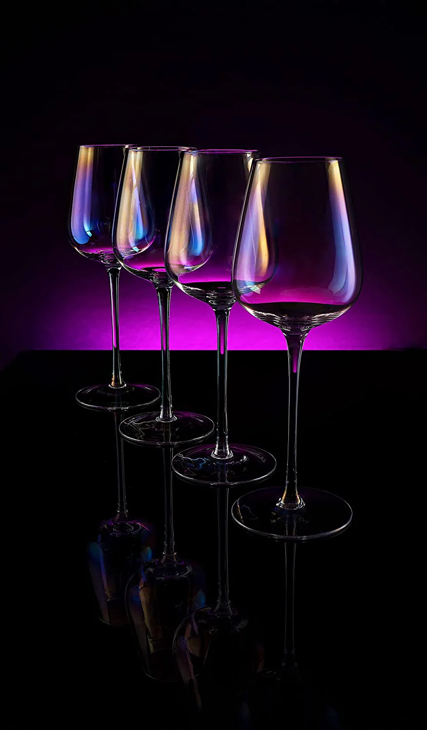 Iridescent Luster Large Radiance Wine Glasses - White Pearl Whimsy and Nostalgia Large Red Wine or White Wine Glass In An Elegant Gift Box - Image 4