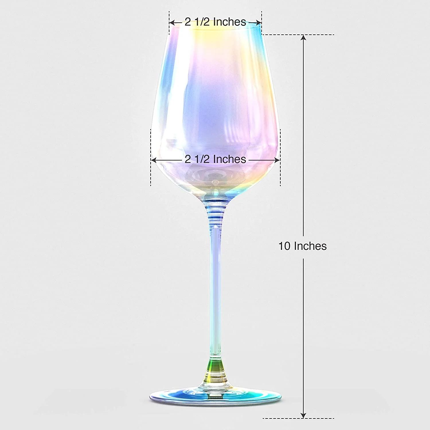 Iridescent Luster Large Radiance Wine Glasses - White Pearl Whimsy and Nostalgia Large Red Wine or White Wine Glass In An Elegant Gift Box - Image 8