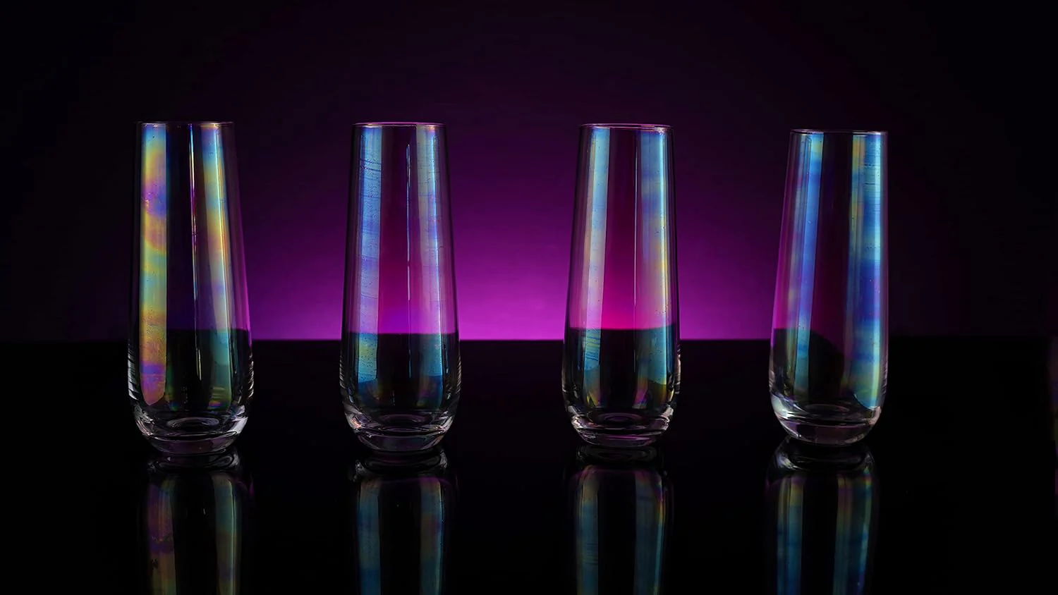 Iridescent Luster Pearl Radiance Set of 4 Wine Glasses 10oz - Radiant and Nostalgic Large Red or White Wine Glass, Entertaining An Ethereal Experience - Image 3