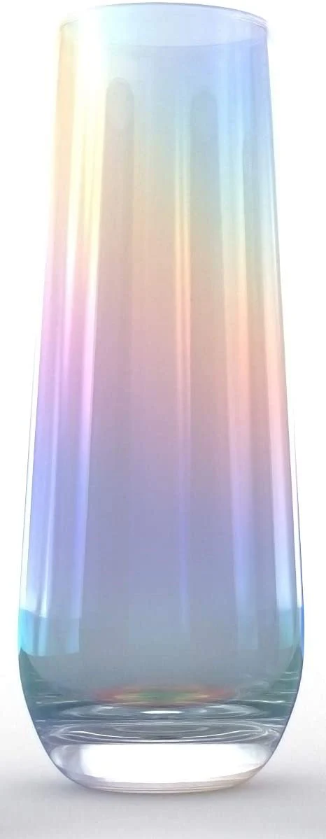 Iridescent Luster Pearl Radiance Set of 4 Wine Glasses 10oz - Radiant and Nostalgic Large Red or White Wine Glass, Entertaining An Ethereal Experience - Image 4