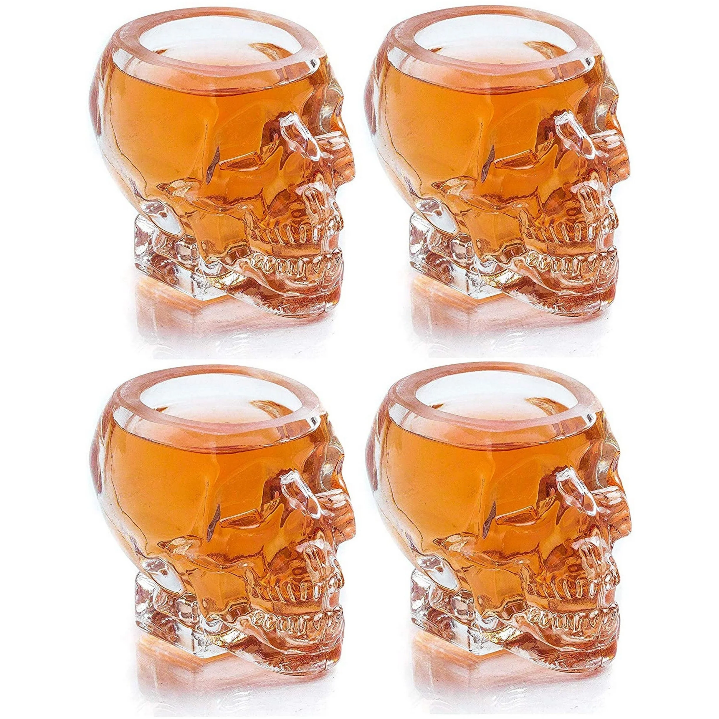 Monkey and Heroes Extra Large Skull Shot Glasses Set of 4, Use Skull Head Cup For A Whiskey, Scoth and Vodka Shot Glass, 3 Ounces - Image 3