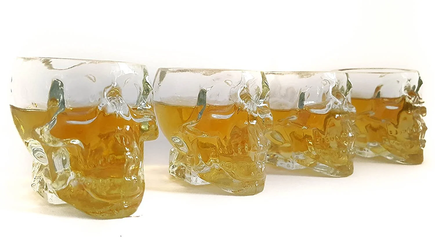 Monkey and Heroes Extra Large Skull Shot Glasses Set of 4, Use Skull Head Cup For A Whiskey, Scoth and Vodka Shot Glass, 3 Ounces - Image 7