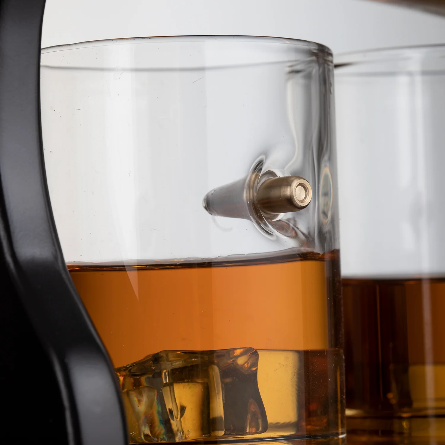 Gun Large Decanter Set Bullet Glasses - Limited Edition Elegant Rifle Gun Whiskey Decanter 22.5" 1000ml With 4 Bullet Whiskey Glasses and Mohogany Wooden Base By The Wine Savant - Image 5