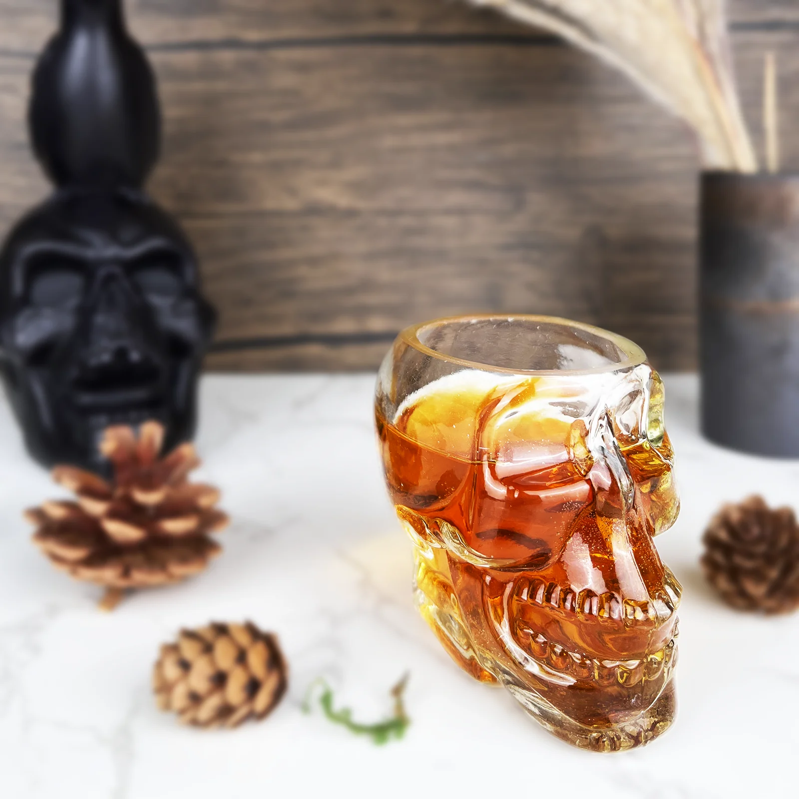 Skull Shot Glasses Set of 6 by The Wine Savant - 3oz Skull Glasses 3" H - Goth Gifts, Skull Gifts, Skull Decor, Skeleton Decor, Skull Shaped Glasses, Perfect for Halloween Themed Parties! - Image 4