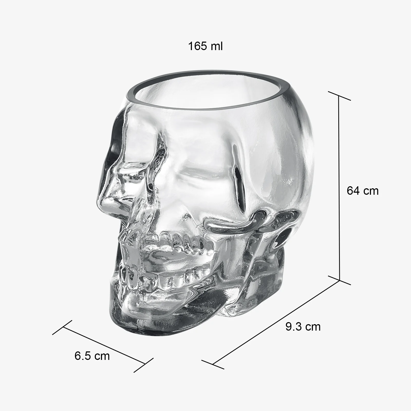 Skull Shot Glasses Set of 6 by The Wine Savant - 3oz Skull Glasses 3" H - Goth Gifts, Skull Gifts, Skull Decor, Skeleton Decor, Skull Shaped Glasses, Perfect for Halloween Themed Parties! - Image 5