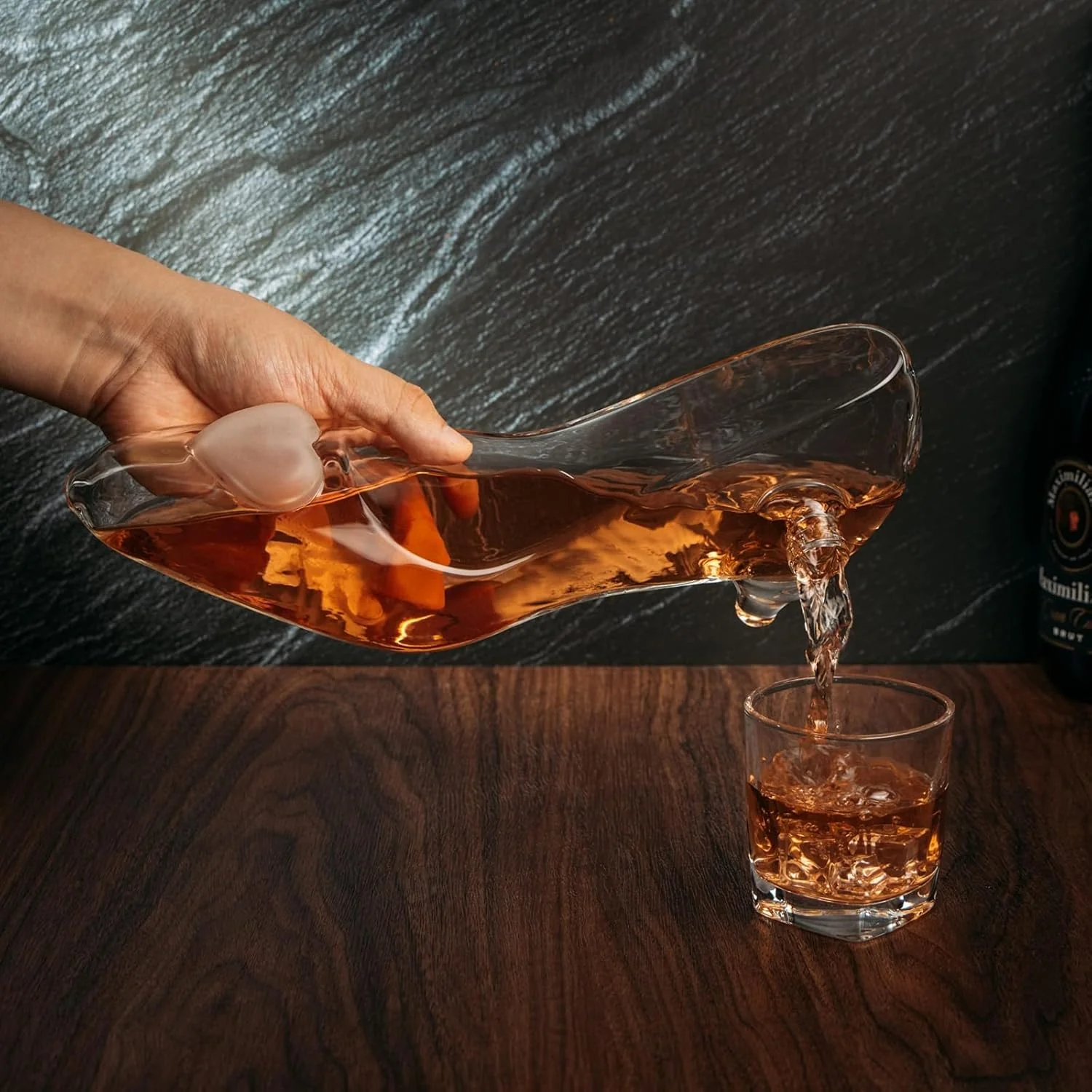 Stiletto Whiskey and Wine Decanter by The Wine Savant with Stopper - Luxurious Handcrafted High Heel Decanter for Wine Liquor Rum Bourbon Tequila - Elegant Decanter Gifts for Women! - Image 8