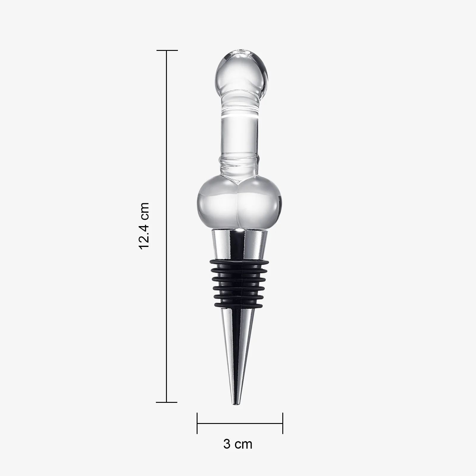 Unique Wine Bottle Stopper - Funny Wine Cork Beverage Bottle Sealer, Peni Shaped Gag Gift For Wine Connoisseur & Lover, Reusable Glass Sealing Plug, Silicone Bottle Cap For Bachelorette, Her, Him - Image 5
