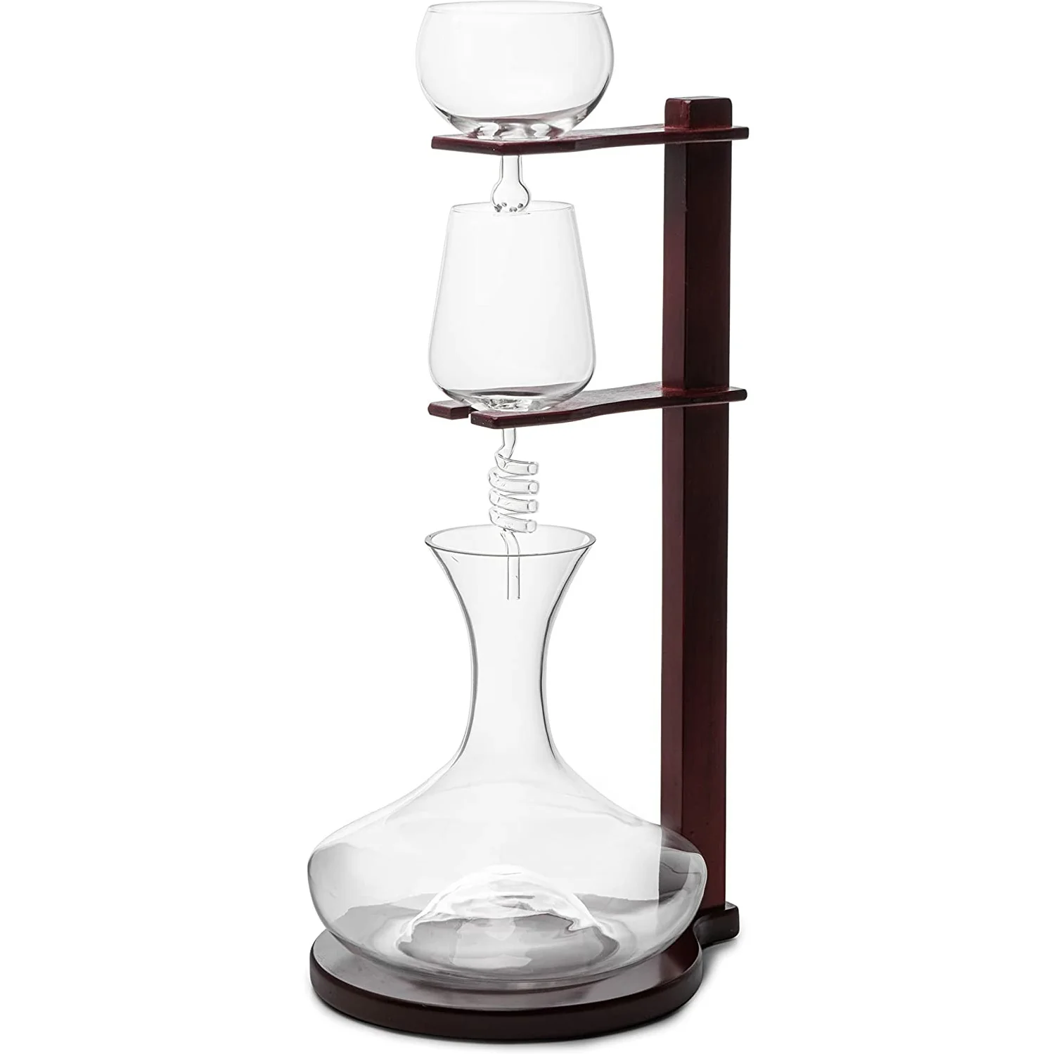 Wine Tower Decanting & Aerator Set by The Wine Savant - Unique Wine Decanter - 3 Aerating Parts - Upper, Middle & Lower Aerators - Whisky & Wines Carafe, Proven to Enhance & Improves Flavor & Aromas - Image 6