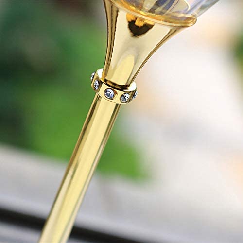 The Wine Savant Gold Cocktail, Martini & Champagne Glasses Rhinestone DIAMOND Studded, Cosmopolitan Elegant Crystal Glassware, Set of 2-10oz, 10" Tall Stem Sparkling Margaretta, Wedding, or Everyday - Image 3